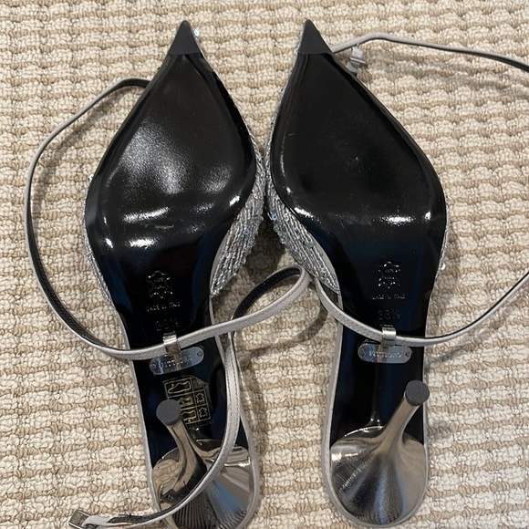 Browns Couture silver sequins tie the ankle high heel - Picture 4 of 6